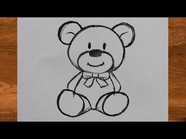 teddy bear drawing with pencil | teddy bear drawing video