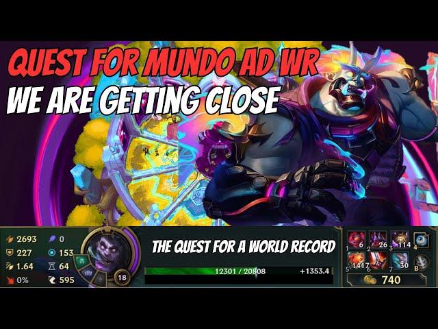 I SHATTERED My Mundo AD World Record! Quest For A World Record