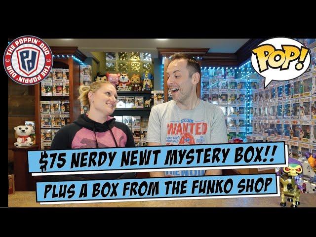 $75 NERDY NEWT FUNKO POP MYSTERY BOX UNBOXING!! OVER VALUE!! Plus a BOX from THE FUNKO SHOP!