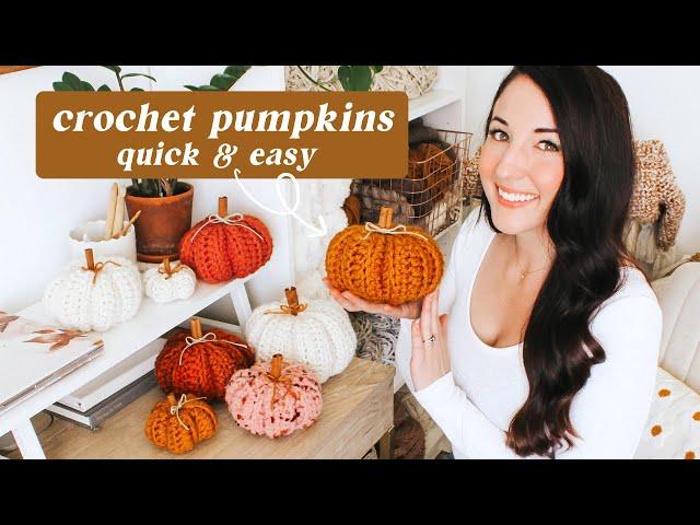 Crochet Pumpkins with Me!  Super Quick & Easy Tutorial + Cozy Crochet Vlog