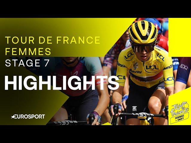 WHAT A CLIMB!  | Tour de France Femmes Stage 7 Highlights | Eurosport Cycling