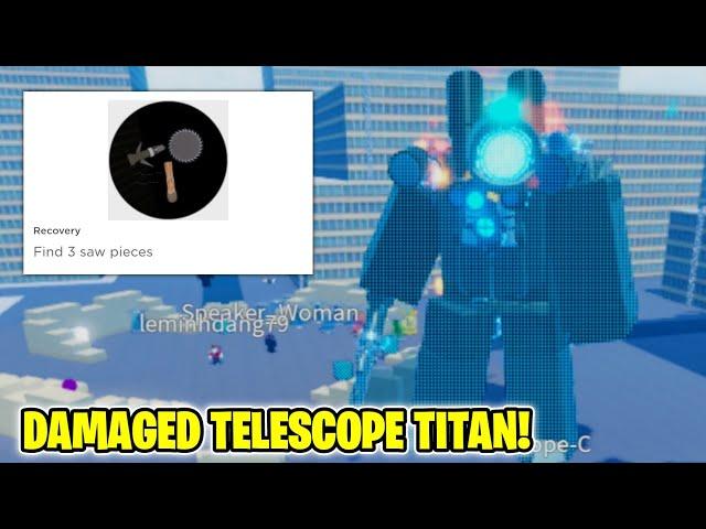 How to get DAMAGED TELESCOPE TITAN in Super Box Seige Defense (ROBLOX)