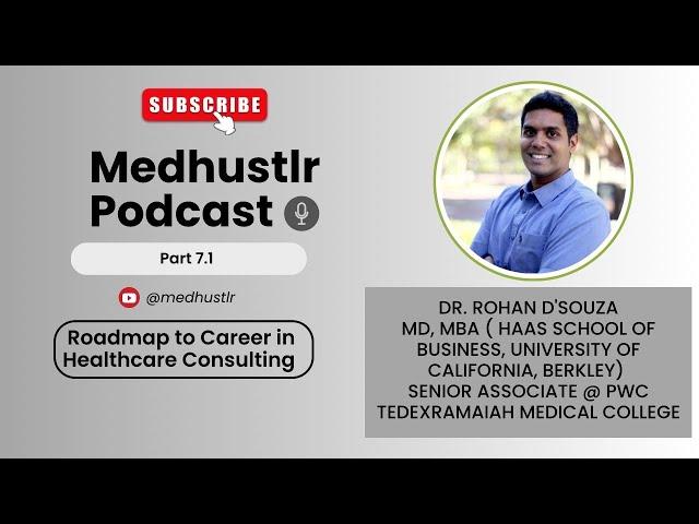 How to get into Healthcare Consulting MBBS to MBA ft. Dr Rohan D’Souza (Senior Associate) #medhustlr