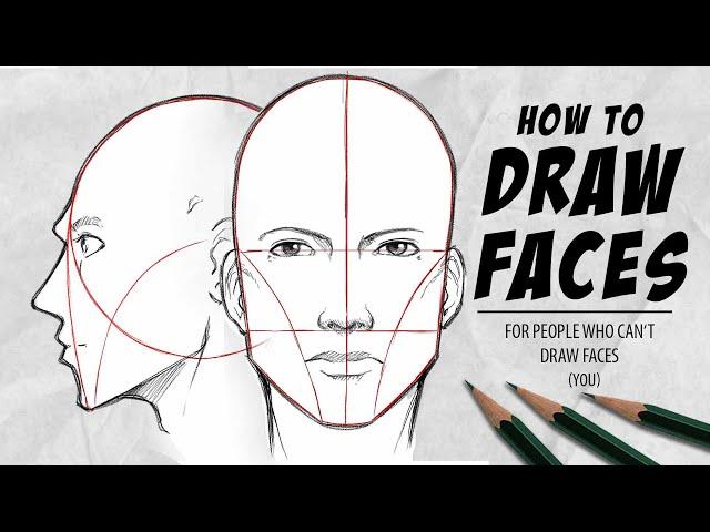 How to DRAW FACES - In your own Style [Front + Sideview] | DrawlikeaSir