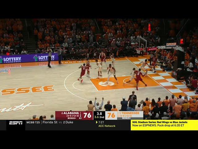 Alabama vs Tennessee WILD Ending | 2025 College Basketball