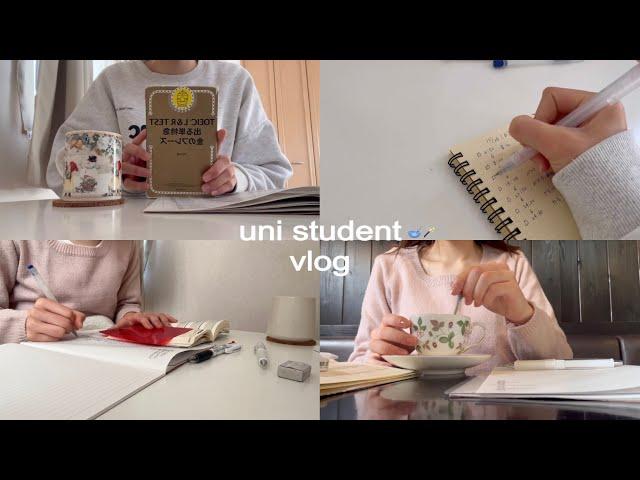 【study vlog】5時起き女子大学生の日常,todoリストで勉強モチベ上げる,TOEIC勉強,productive days in my life