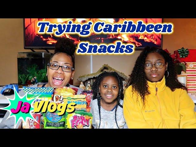 Americans Try Caribbean Snacks | Tasty Island Crate | Family Vlogs | JaVlogs