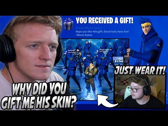 Tfue Tries To FORCE Himself To Buy Ninja's Skin But Then Gets It GIFTED After Aydan Has ENOUGH!