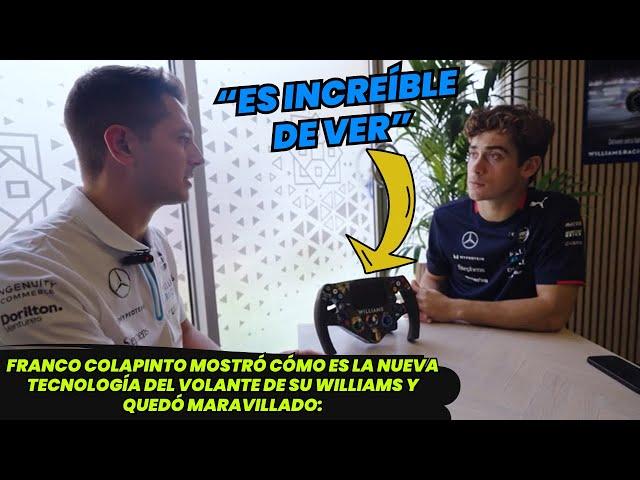 Franco Colapinto:  Mostró cómo es la nueva tecnología del volante de su Williams. F1 radio for fans