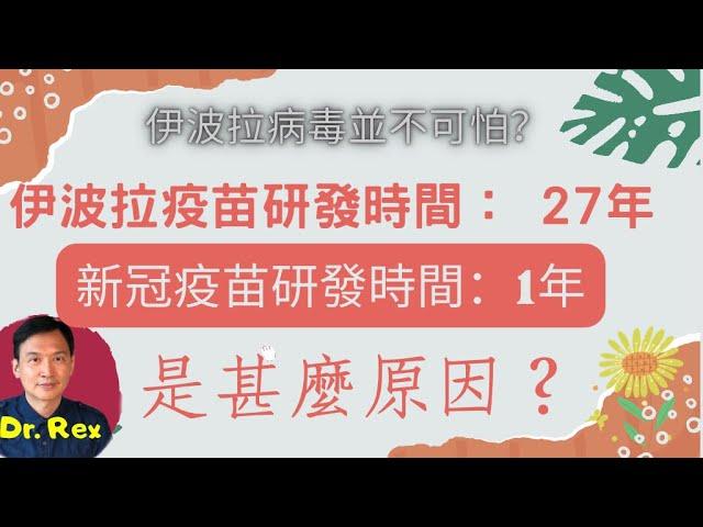 (中英字幕) 為何伊波拉病毒不比流感病毒可怕？伊波拉疫苗需要數十年才能研究成功的原因是什麼？ 為何新冠疫苗只需一年就研發成功？ Why we should not worry about ebola?