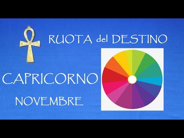 CAPRICORNO  Ruota del DESTINO NOVEMBRE 2024