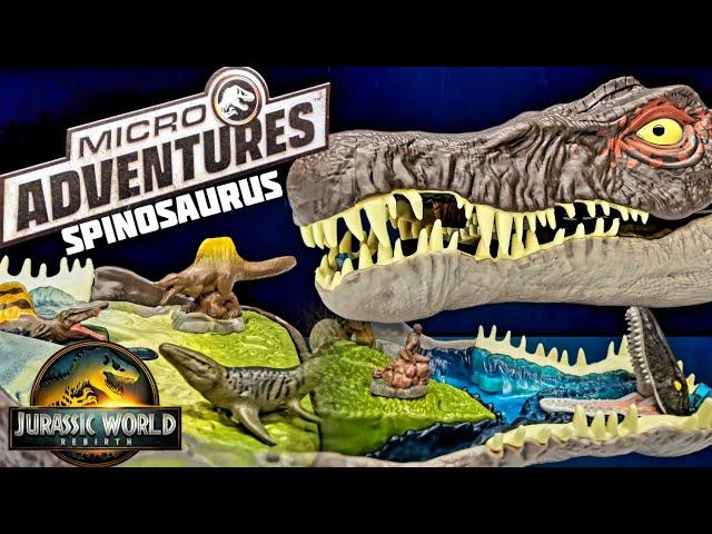 Mattel Jurassic World Rebirth Micro Adventures Spinosaurus Playset Review!!!