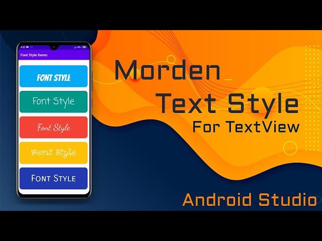 How to set custom font style for text View in android studio | custom font style in android studio