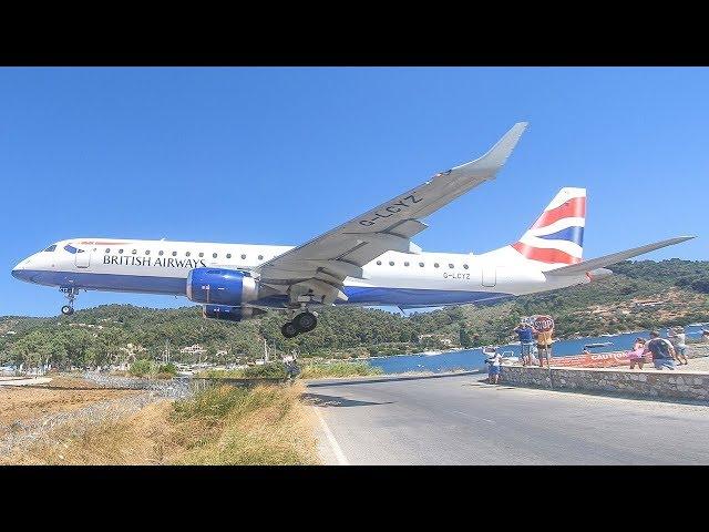 SKIATHOS 2019 - LOWEST LANDING EVER? The EUROPEAN ST. MAARTEN (4K)