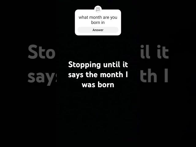 Stopping Until It Says The Month I Was Born #shorts #month #birthday #months