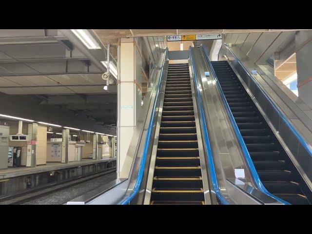 【東芝&日立　三菱】12X エスカレーター　長野駅  12X escalator Nagano station Shinano Railway & Bullet Train Nagano Japan