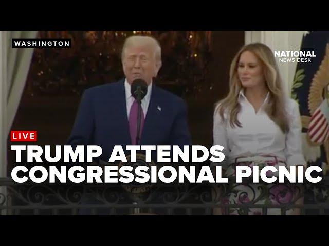 President Trump and First Lady Melania Trump attend a Congressional Picnic