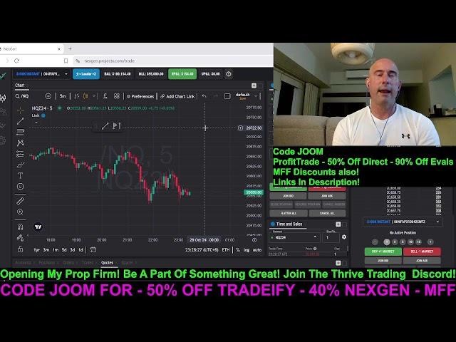 Trading The Open!  40% Off Tradeify Using Code JOOM