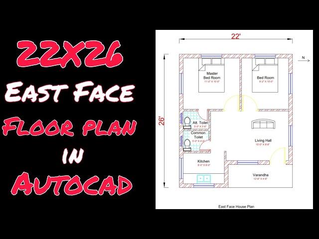 22X26 2BHK Budget HOUSE PLAN | 572SFT East House Plan | #7