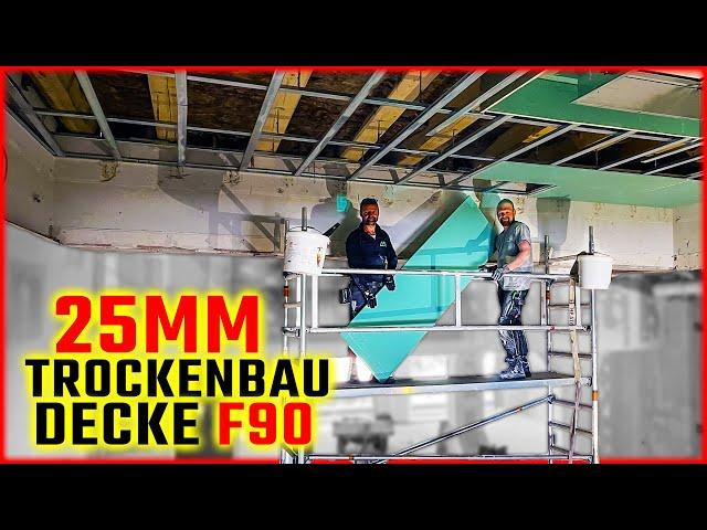 25MM TROCKENBAUPLATTEN als DECKE mit F90 BRANDSCHUTZ bauen! | Home Build Solution