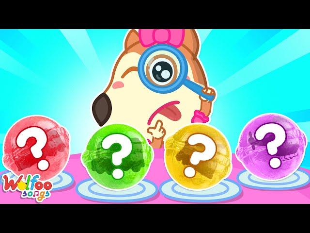 What is Inside the Colorful Lollipop?  Siblings Play  Wolfoo Nursery Rhymes & Kids Songs