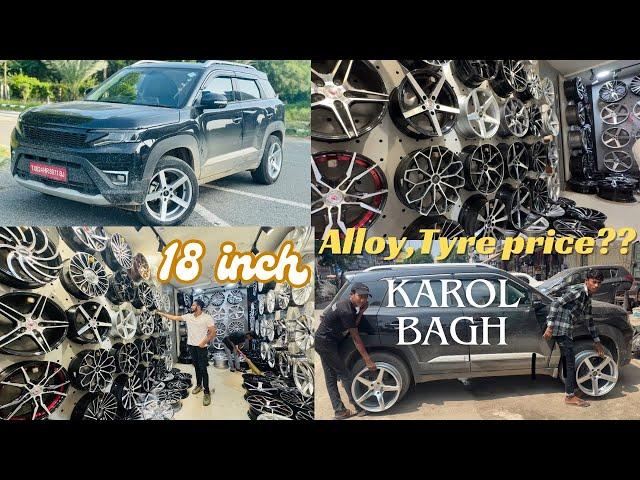 18 inch AlloyInstalled in ZBlackBrezza || Karol Bagh Alloys Reality|| Price Unexpected #vlog