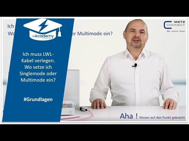 Ich muss LWL-Kabel verlegen. Wo setze ich Singlemode oder Multimode ein?