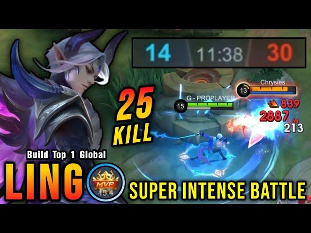 25 Kills!! Ling Best Build and Emblem (Super Intense Battle) - Build Top 1 Global Ling ~ MLBB