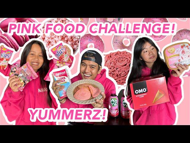 EATING PINK FOOD ONLY FOR A DAY! | Grae and Chloe ft Althea