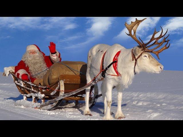 Santa Claus for kids  Best reindeer rides of Father Christmas in Lapland Finland for children