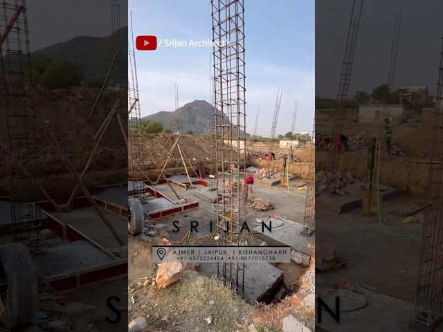 Foundation work different methods #ytshorts #construction #foundation #ajmerconstruction #yt