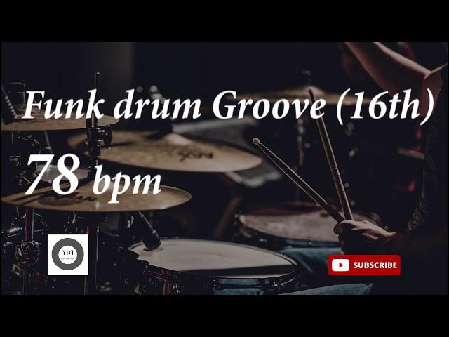 Funk Drum Groove HH 16th - 78 bpm - HQ