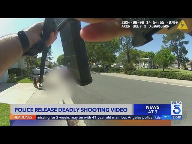 Police release video of deadly shooting in Irvine