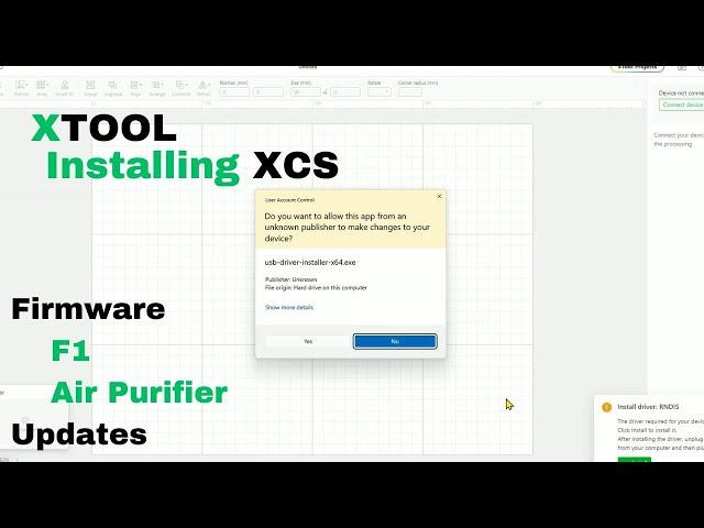 How to install xTool Creative Space XCS and update firmware