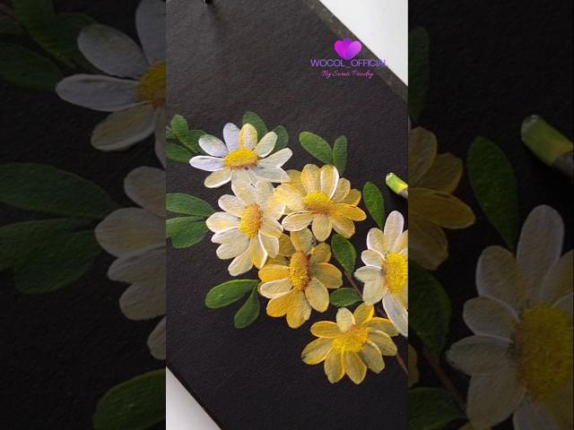 Beautiful Yellow Flowers Painting in acrylics #artvideo #artwork #viral #flowerpainting #wocol