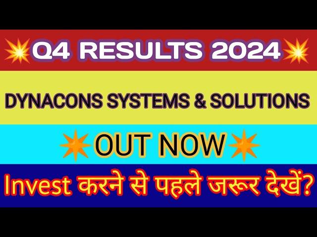 DSSL Q4 Results  DSSL Results DSSL Share Latest News Dynacons Systems & Solutions Ltd Latest News