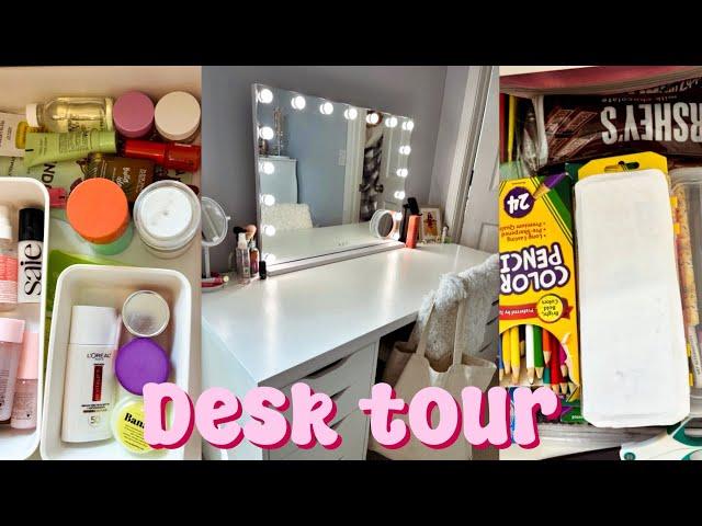 Craft Desk/Vanity Tour! ~craft supplies, skincare, makeup