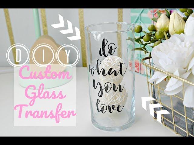 Dollar Tree DIY: Custom Glass Labels (Office/Room Decor Tape Transfer!)