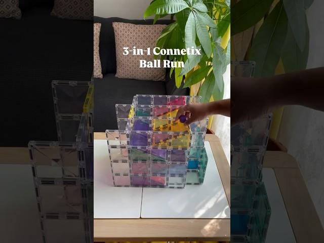 Base Plate Ball Run with CONNETIX Magnetic Tiles @Thetoysareforme