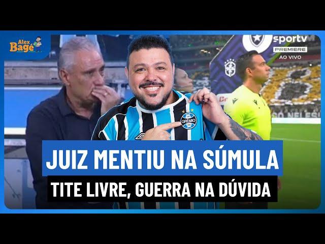 ️️ Árbitro errou no jogo e na súmula. Tite livre no mercado, Presidente Guerra falou de Renato.