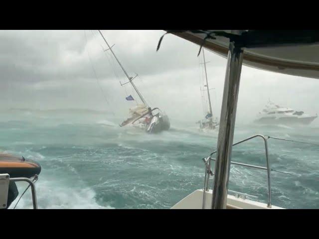 Spain storm surge destroys ships in Formentera! Extreme weather causes chaos across multiple cities