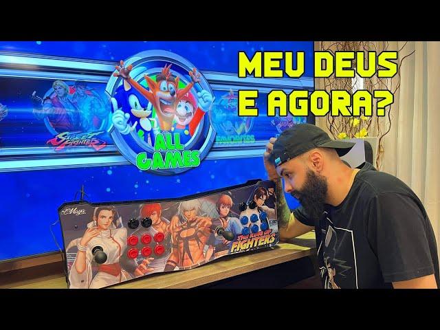 LIGUEI O FLIPERAMA PORTÁTIL EM UMA TV DE 70 POLEGADAS!! MAYA GAMES