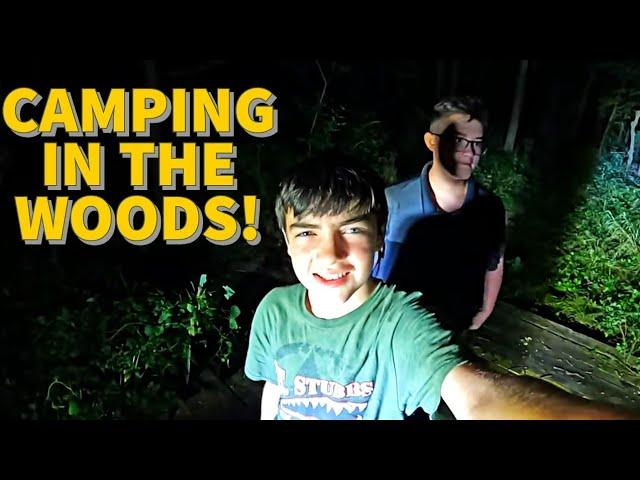 Spending the Night in Primitive Survival Shelter!