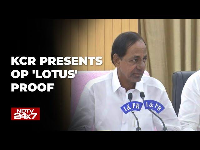 KCR Presents Videos To Back MLA Poaching Charges Against BJP