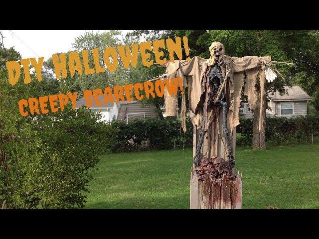 Making a DIY scarecrow display for Halloween