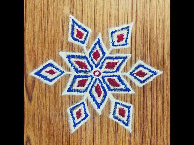 Madhus Rangoli : 5*3 Dots most beautiful and easy rangoli design for beginners 