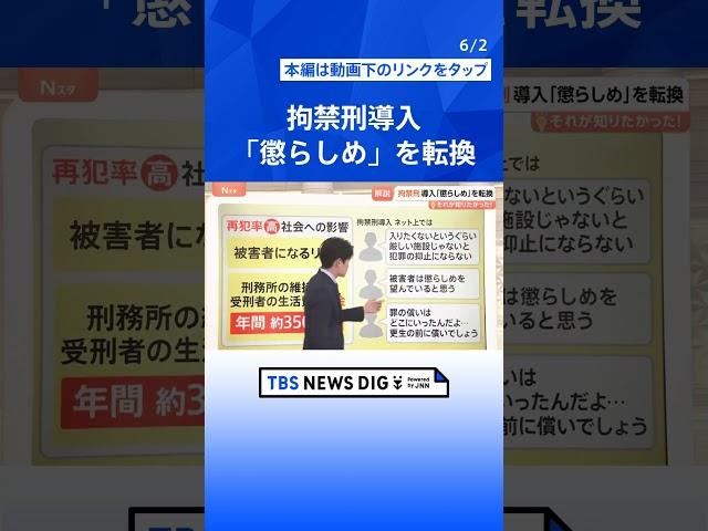 「惜しまれる人材になって死にたい」“拘禁刑”導入で変わる刑務所　再犯防止・社会復帰が最大の目的に【Nスタ解説】｜TBS NEWS DIG #shorts