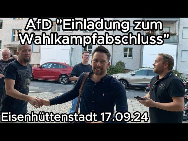 AfD "Einladung zum Wahlkampfabschluss", Max Krah 17.9.24 Eisenhüttenstadt