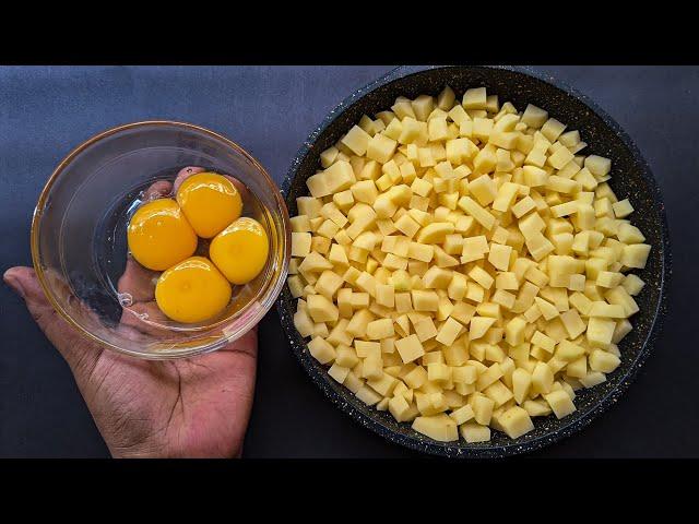 Just Add Eggs With Potatoes Its So Delicious! Simple Breakfast Recipe. Healthy Cheap & Tasty Snacks.