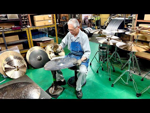 The process of making cymbals. Japan's only cymbal manufacturer.